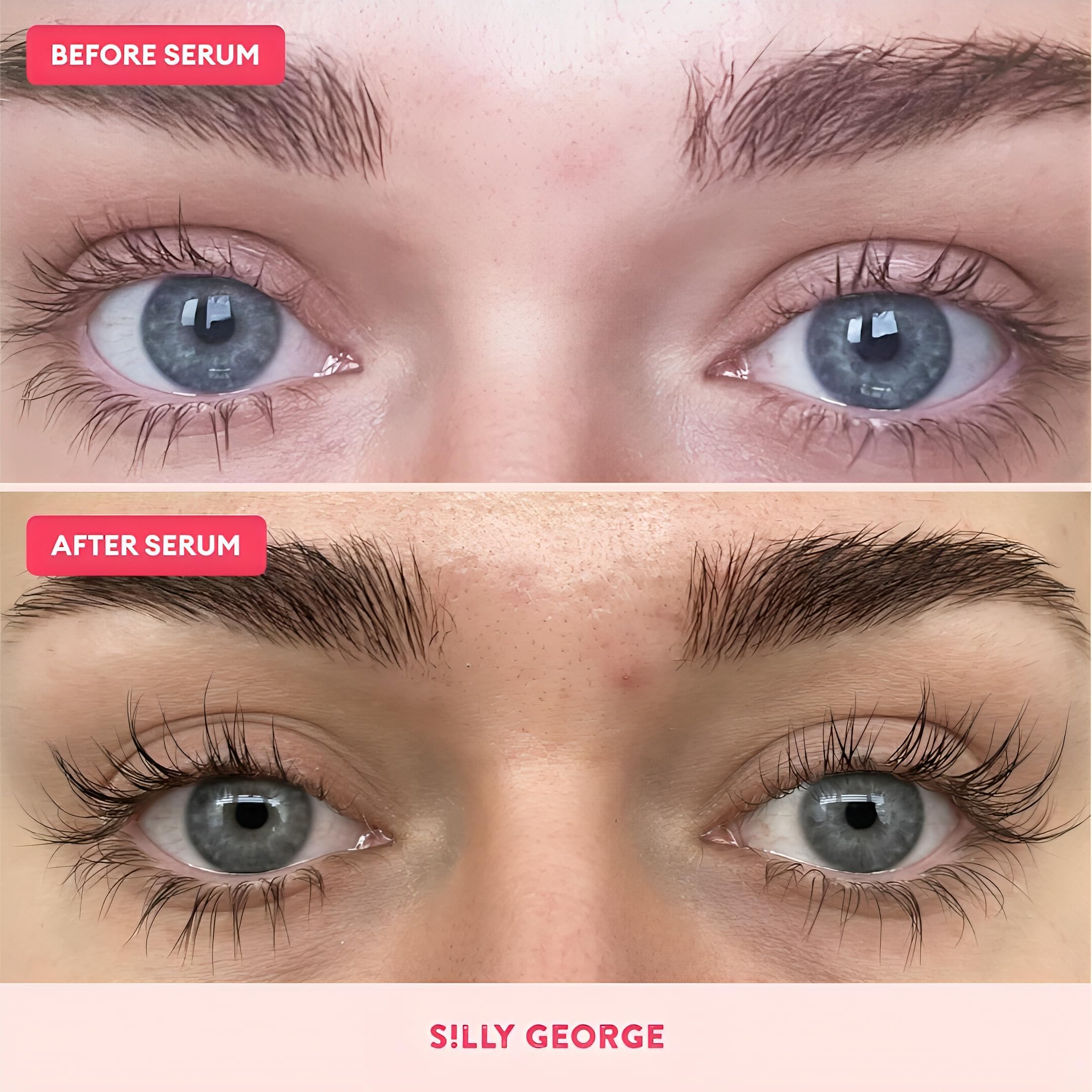 Silly George daily routine proves brows and lashes can be enhanced.