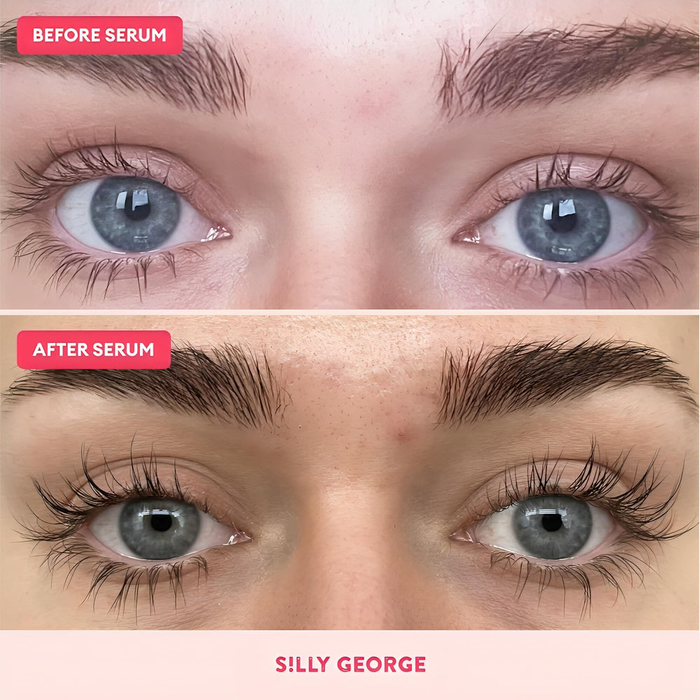 Silly George daily routine proves brows and lashes can be enhanced.
