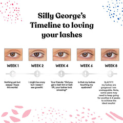 Silly George Eyebrow Serum application improves brow fullness with consistent use.