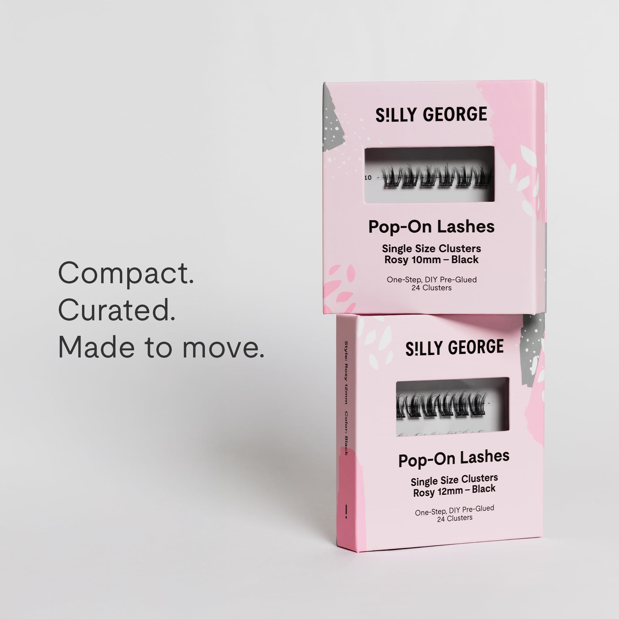 Silly George Pop-On Lashes application step lift align press demonstrates easy DIY application