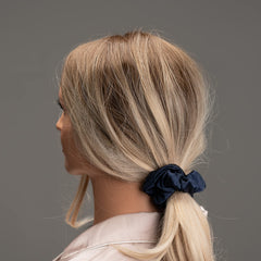 Silmer Silk Scrunchies elastic band detail demonstrates secure, gentle hold.