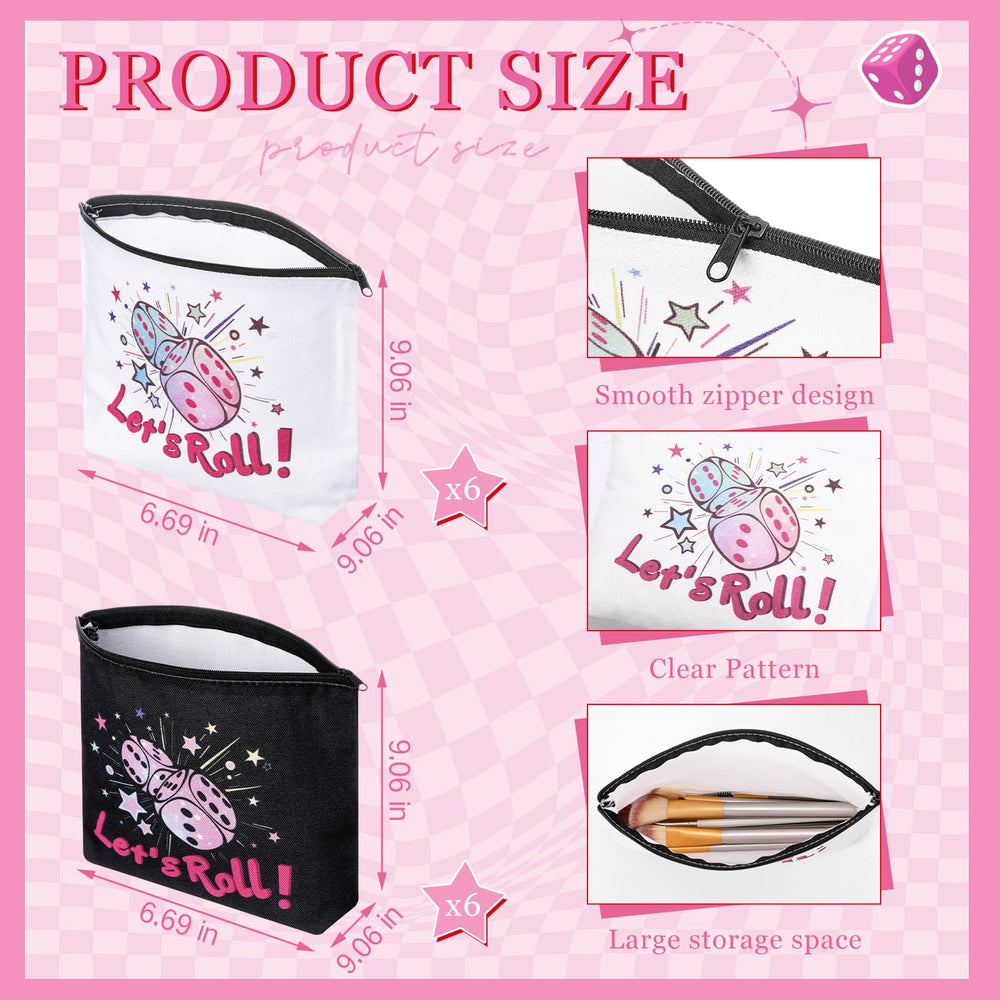 SilTriangle Lets Roll dice game pouches perfect for travel and bunco night essentials.