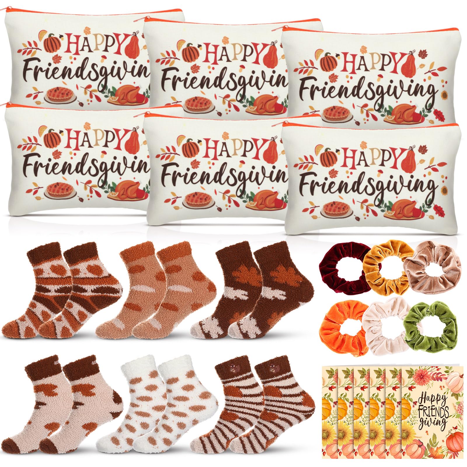 SilTriangle happy friendsgiving makeup bags offering festive cosmetic storage and gifts