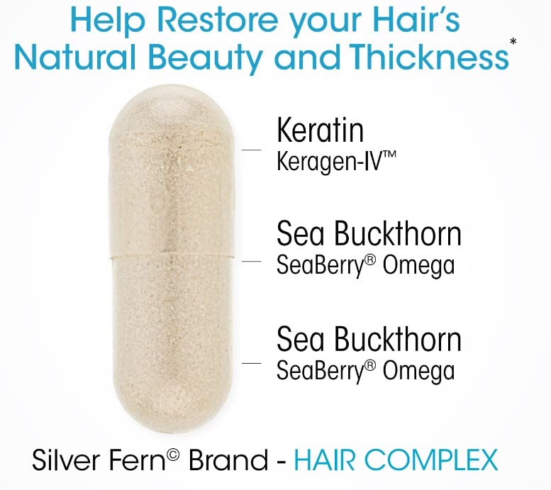 Silver Fern Hair Complex Bamboo Extract image emphasizes silica for hair strength.