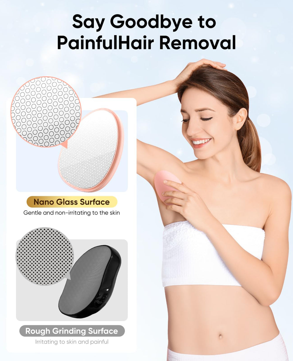 SILVLF Crystal Hair Eraser handheld in use for painless exfoliation and hair removal.
