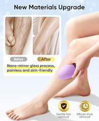 SILVLF Crystal Hair Eraser highlighting nano technology and ergonomic grip for easy, painless use.