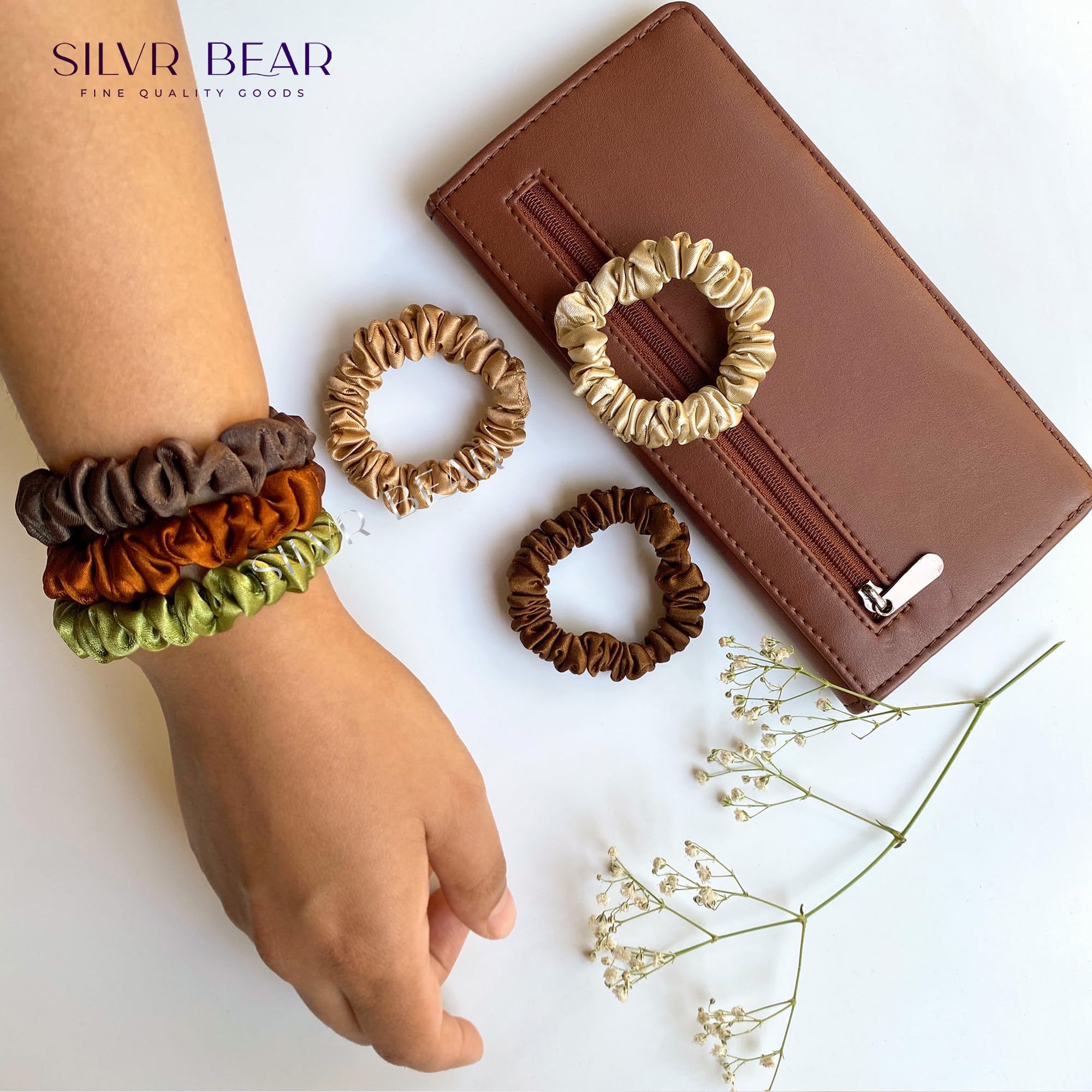 Silvr Bear durable-elastic satin-ties – highly stretchable and long-lasting