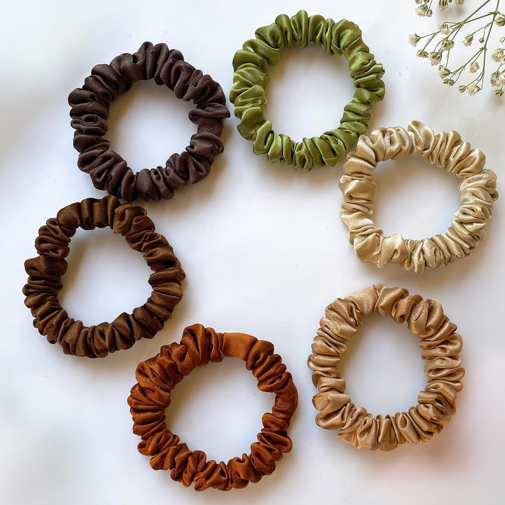 Silvr Bear earthy skinny scrunchies pack – versatile colors for outfits and wrist wear