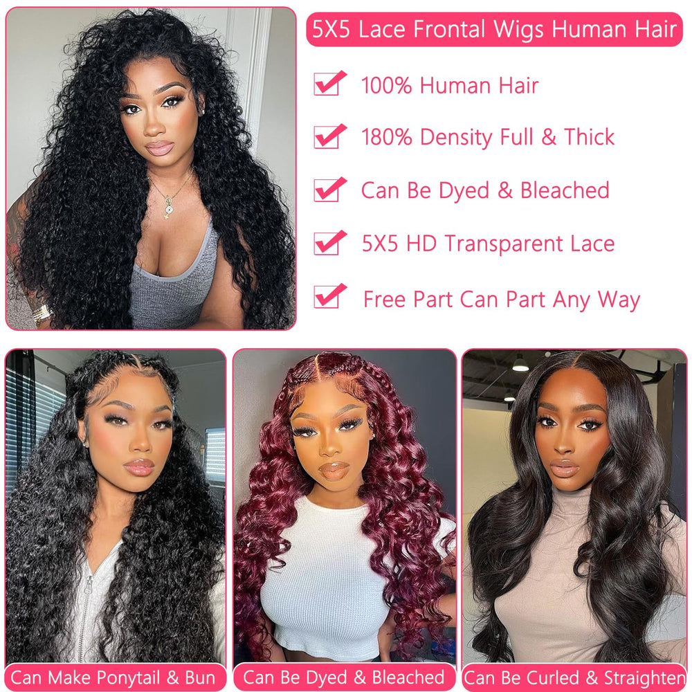 Simeider 5x5 closure wig with elastic band for secure all-day comfort