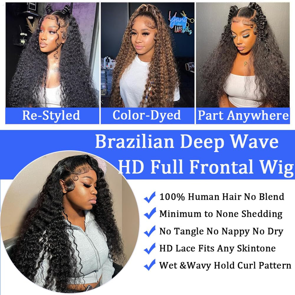 Simeider Brazilian human hair deep wave wig for long-lasting curl