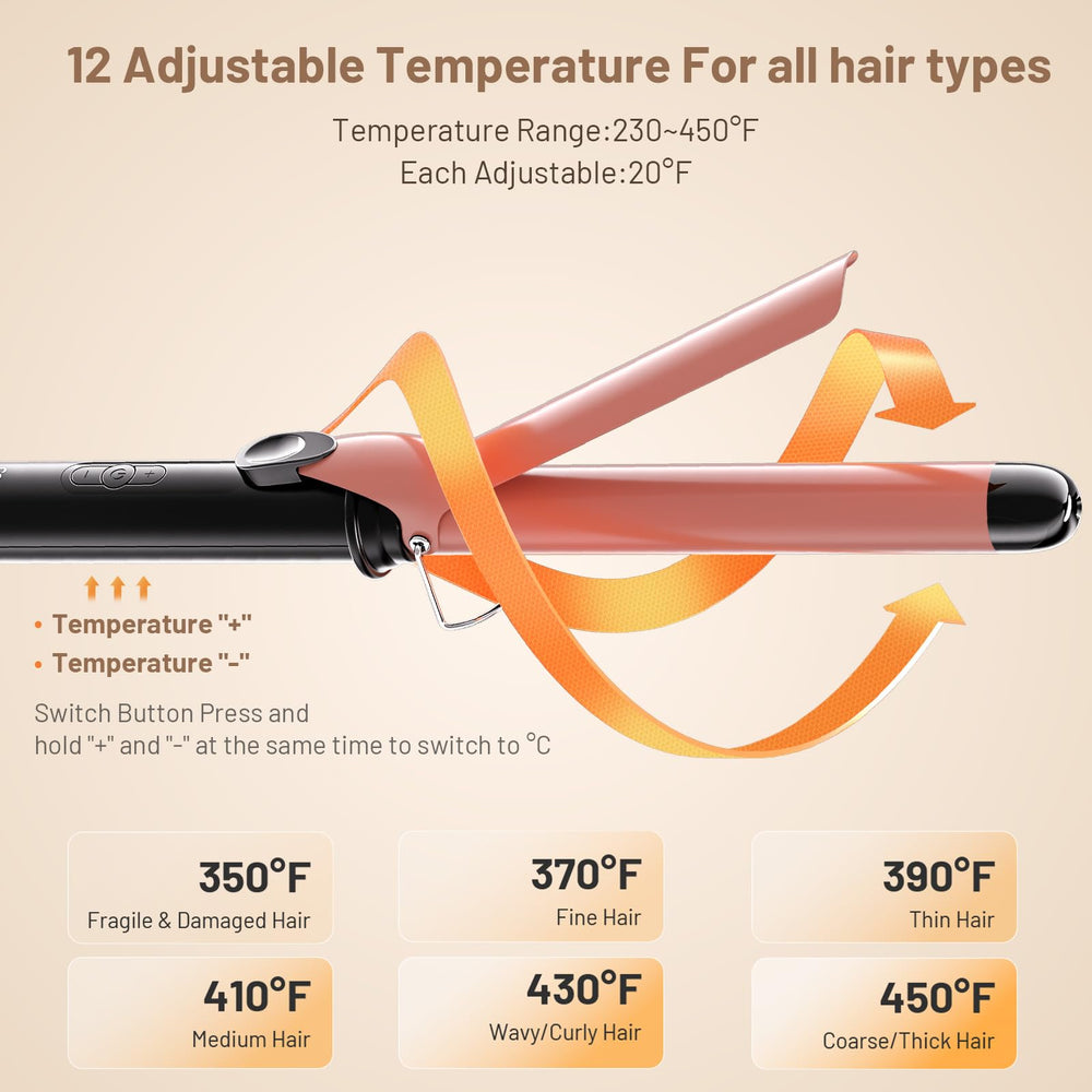 SimerSure long-barrel ceramic wand delivers smooth curls