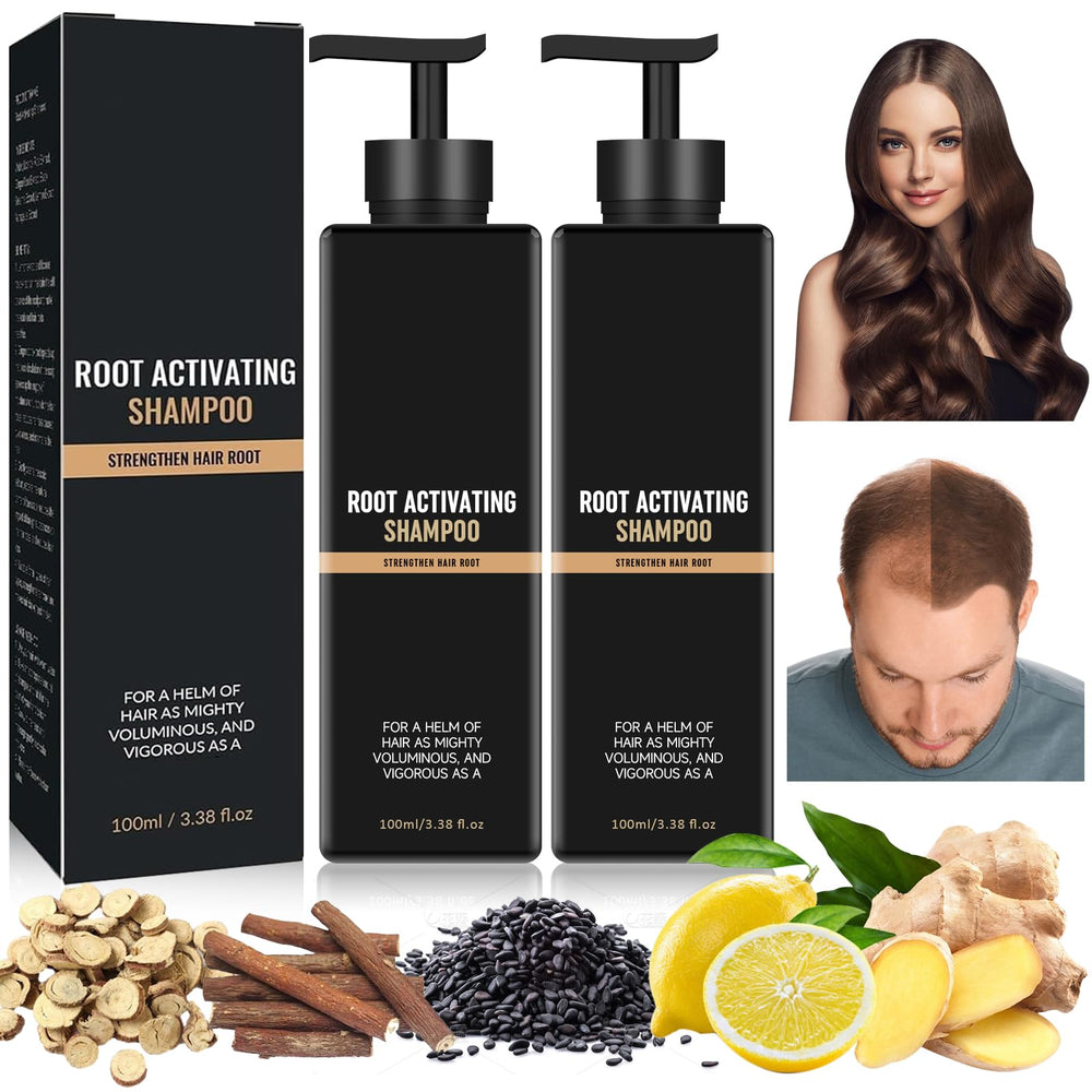 Simnoble root activator shampoo bottle—natural formula supports healthier-looking hair.