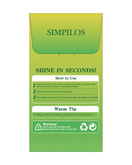 Simpilos Green Face Glitter dot design closeup highlights precise sparkle details.