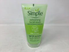 Simple facial gel wash application on hands highlights soap-free formula.