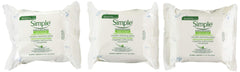 Simple Micellar Makeup Remover Wipes 3-pack front view for easy on-the-go cleansing