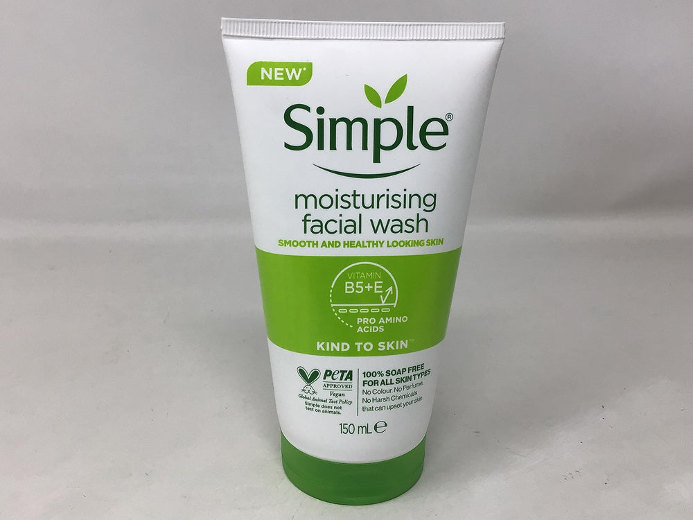 Simple Moisturizing Face Wash bundle display—consistent daily hydration across bottles.