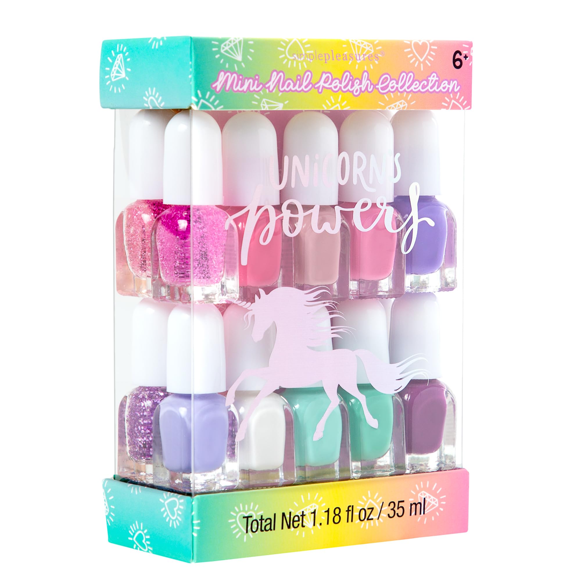 SIMPLE PLEASURES Unicorn Power nail polish easy-peel formula safe cleanup after play