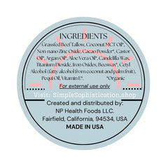 Simple Sophistication Tallow Sun Balm on skin with subtle tint and protection