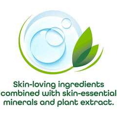 Close-up of Simple Water Boost micellar cleansing bubbles lifting makeup for refreshed skin.