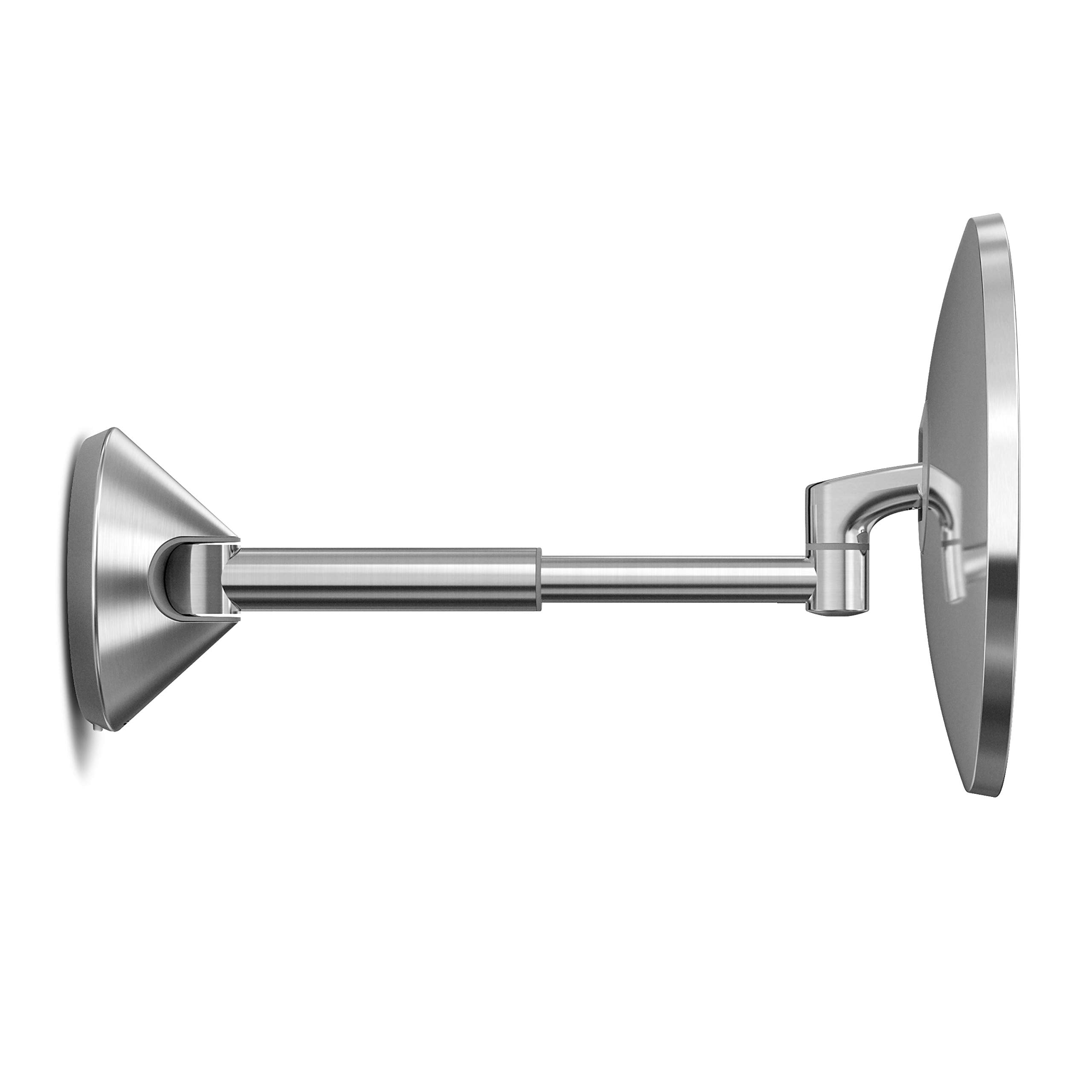 Simplehuman distortion-free glass with edge-to-edge clarity for confident grooming.