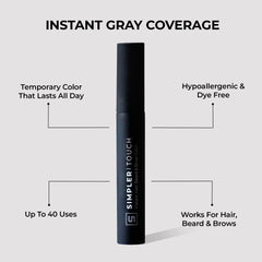 Simpler Hair Color compact applicator enables precise beard coloring on the go.