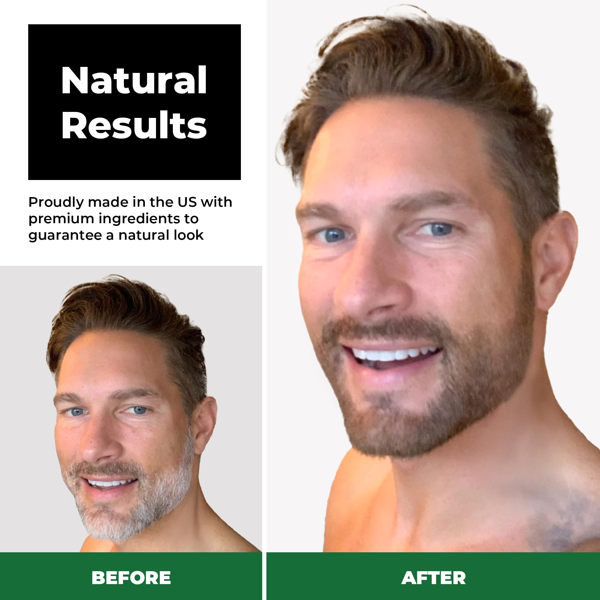 simpler hair color dark brown hair and beard coverage