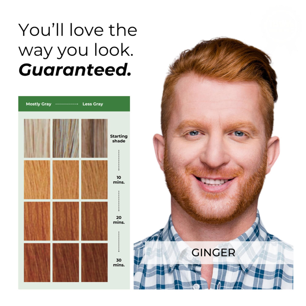 SIMPLER HAIR COLOR Ginger Men Aloe Coconut ingredients support conditioning