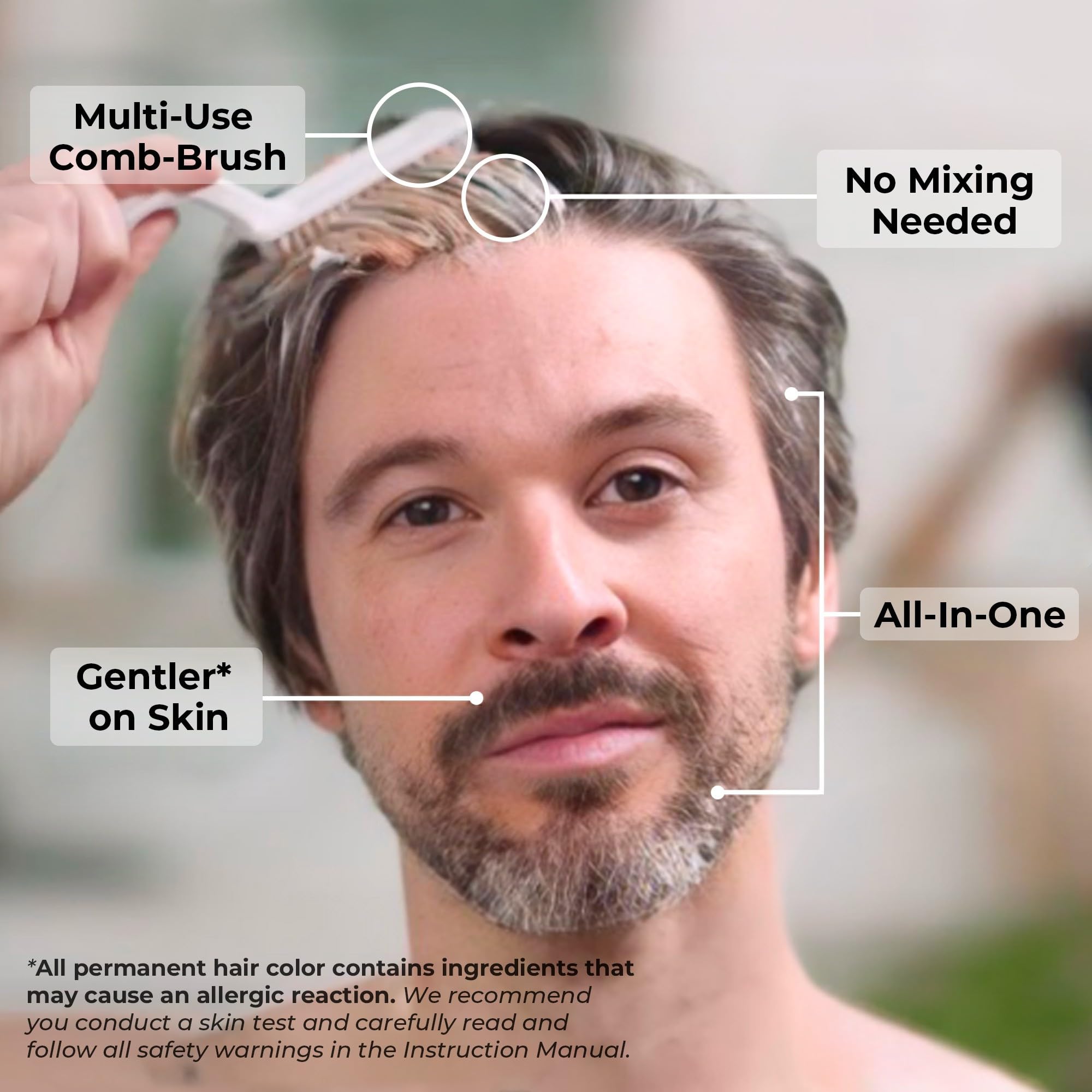 SIMPLER HAIR COLOR precision brush helps stubborn gray spots blend naturally