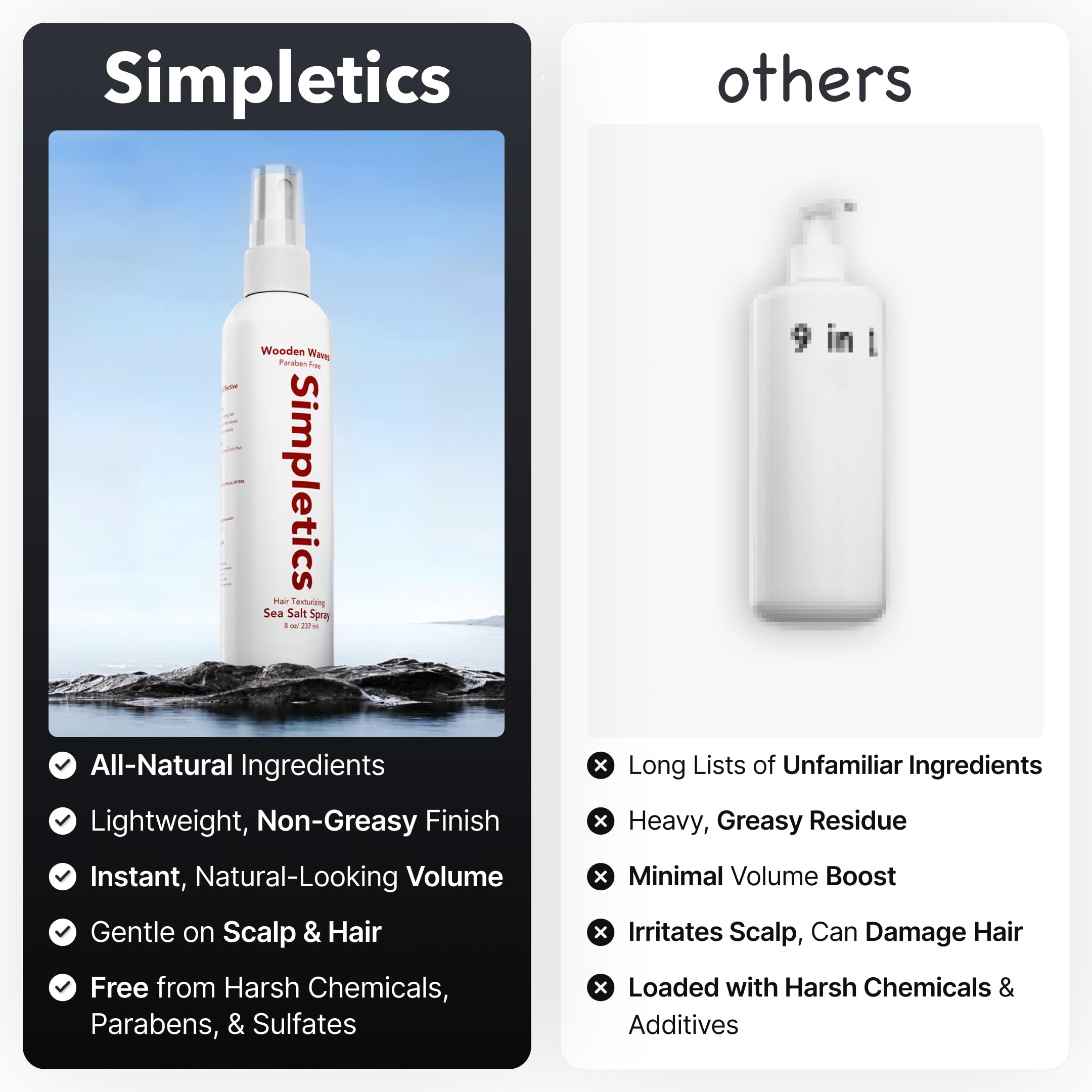 Simpletics pink Himalayan salt crystals highlight texturizing base.