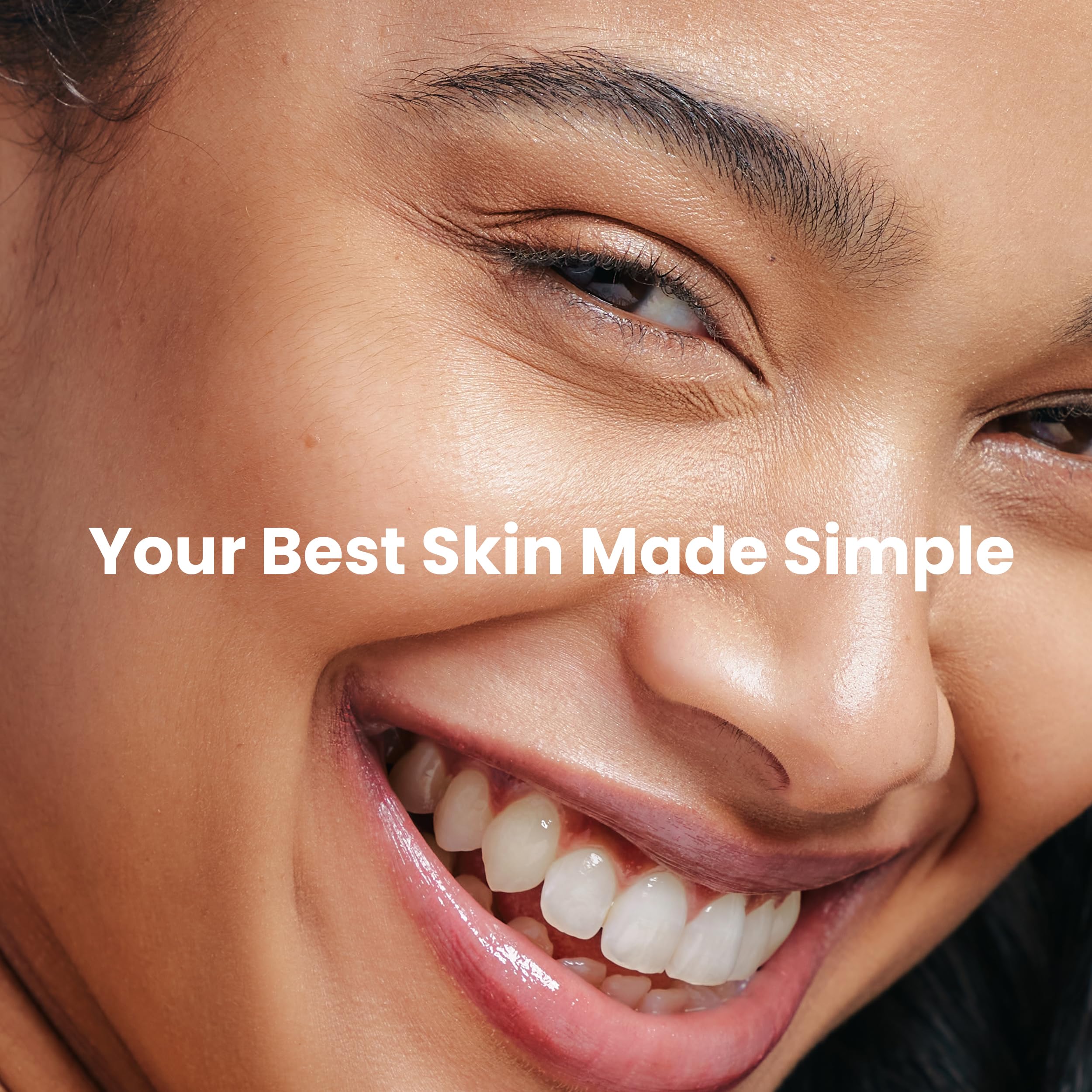 Simplified Skin packaging view showcases premium rosewater formula and branding.