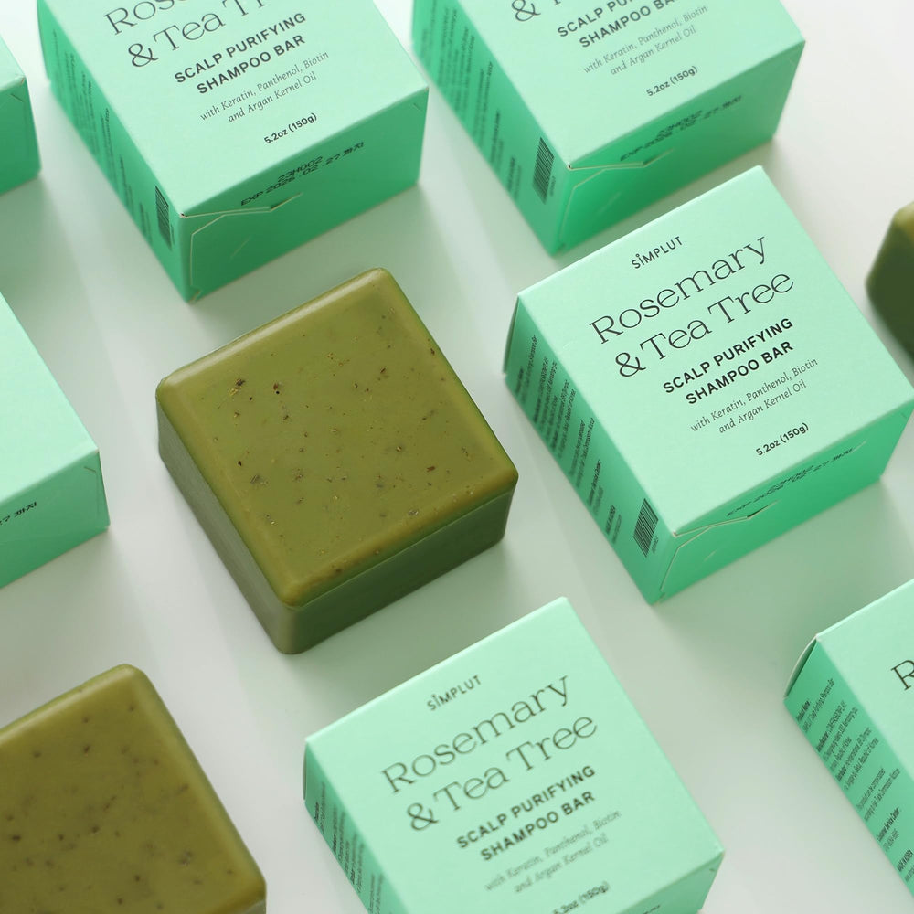 SIMPLUT rosemary-tea-tree shampoo bar long-lasting for up to 60 washes