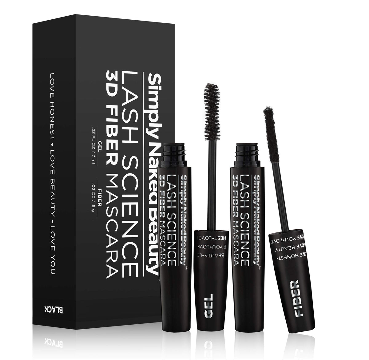 Simply Naked Beauty 3D Lash Mascara gel-tube close-up for precise application and long wear