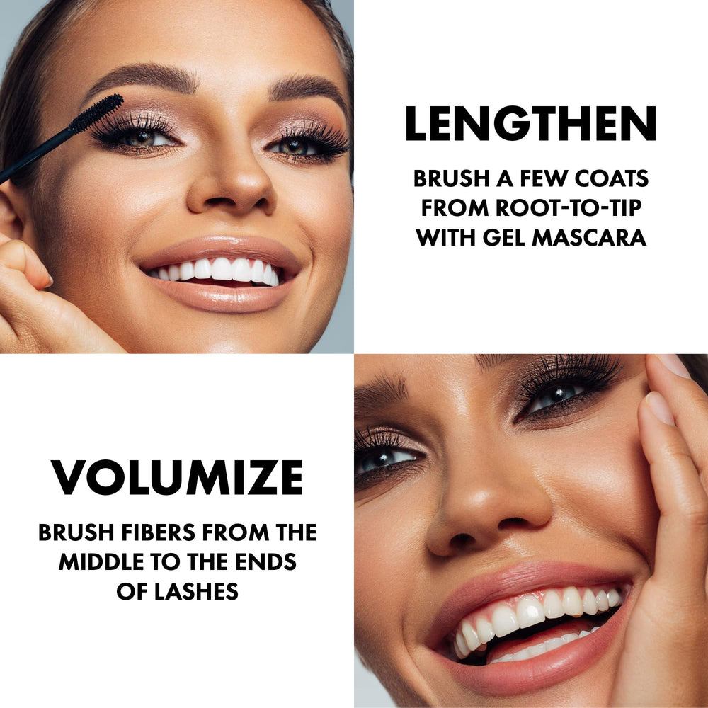 Simply Naked Beauty fiber-tube close-up highlighting lengthening fibers for dramatic lashes