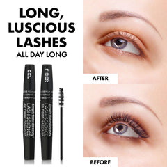 Simply Naked Beauty waterproof-mascara swatch on lashes for all-day smudge resistance