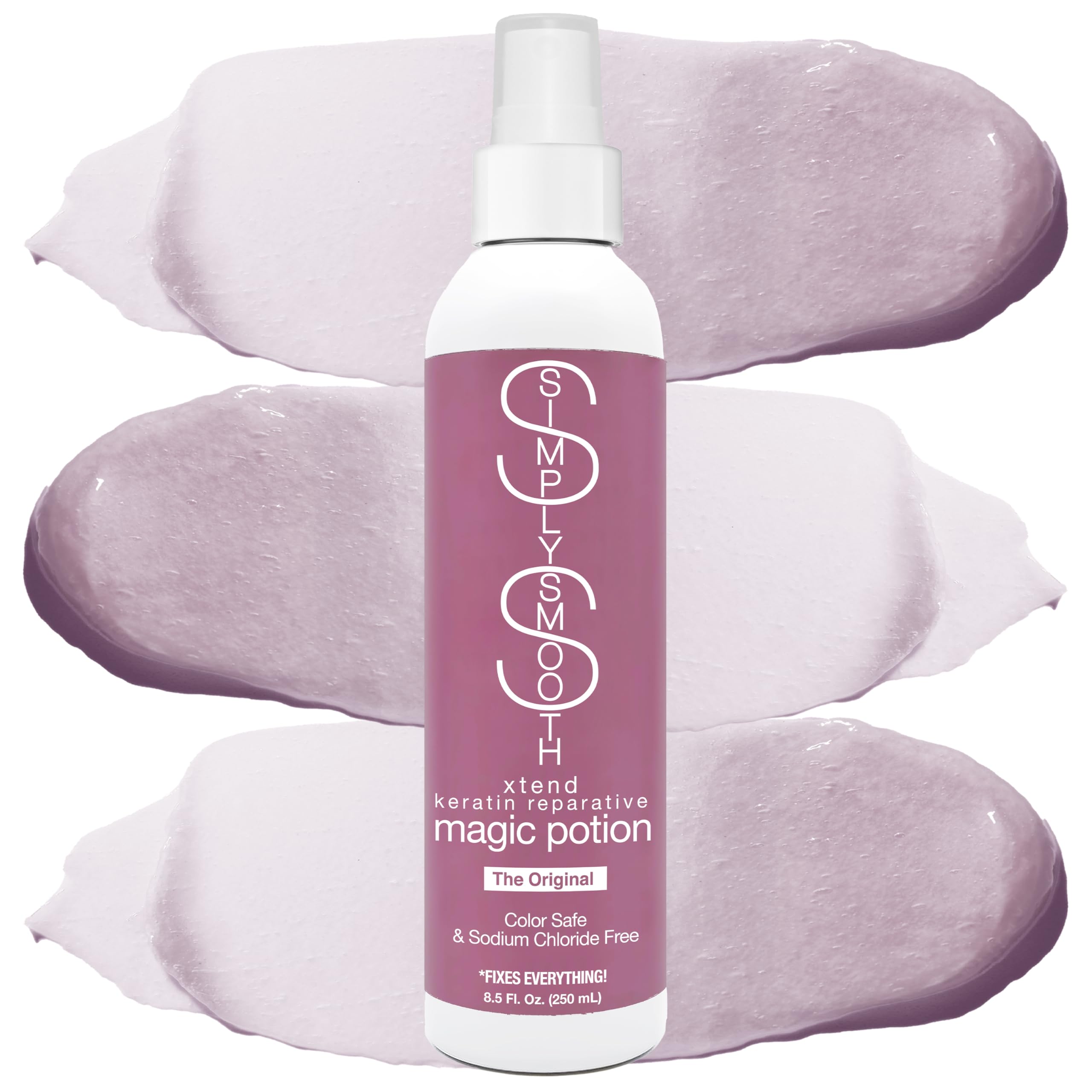 SIMPLY SMOOTH Magic Potion original bottle for detangling and hydration.