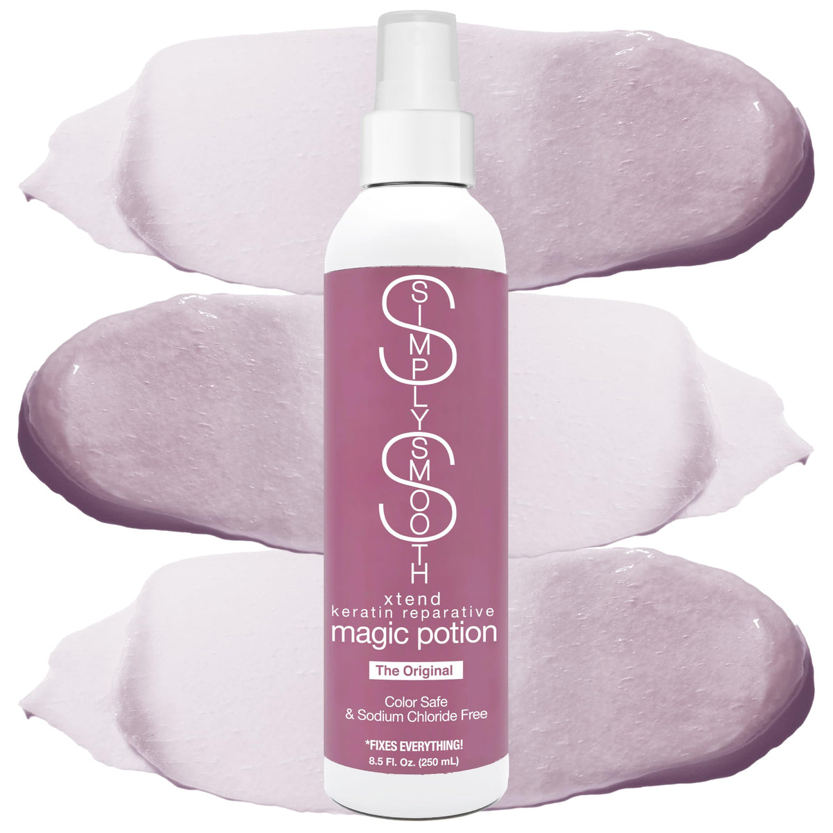 SIMPLY SMOOTH Magic Potion original bottle for detangling and hydration.