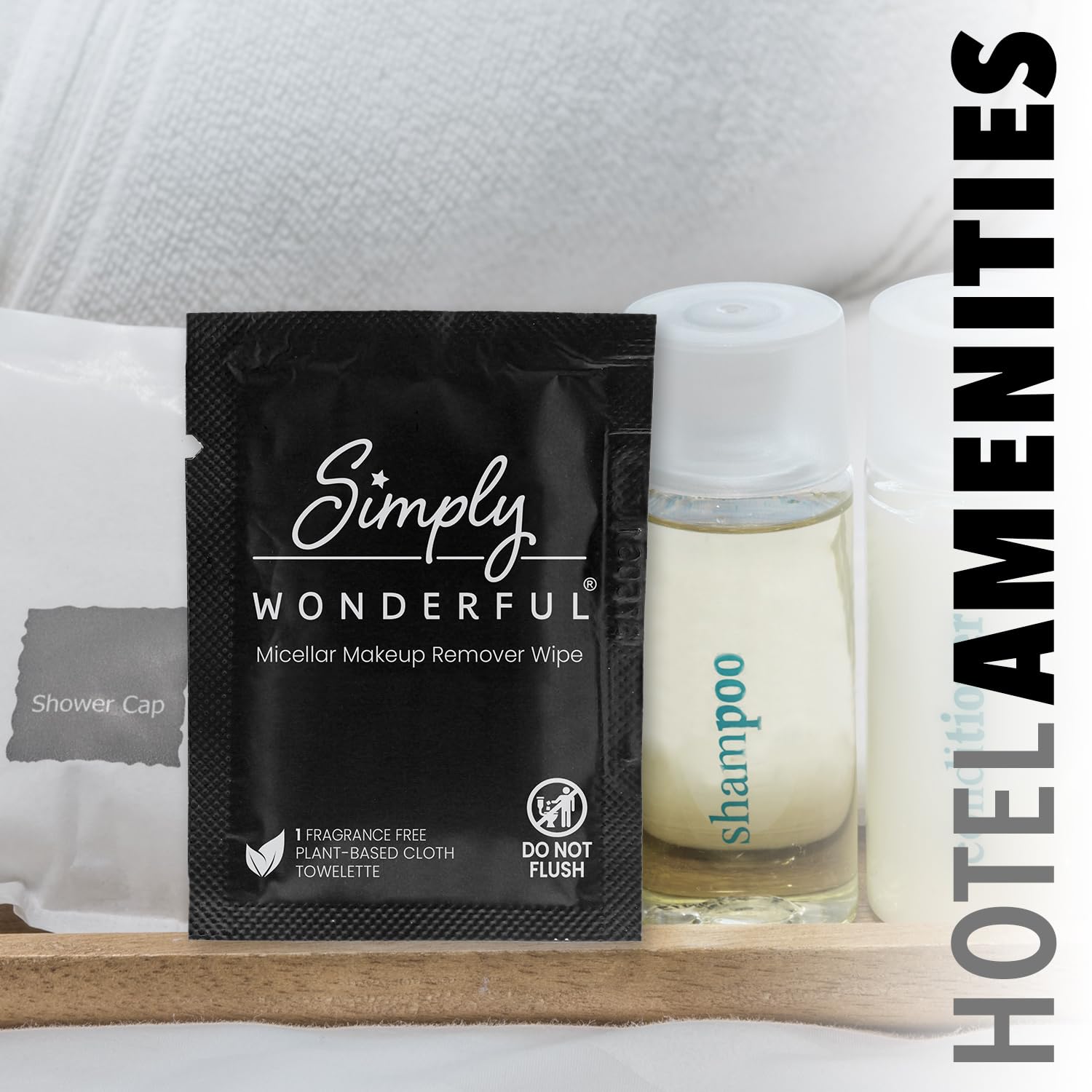 Simply Wonderful plant-based wipes with biodegradable formula for all skin types.