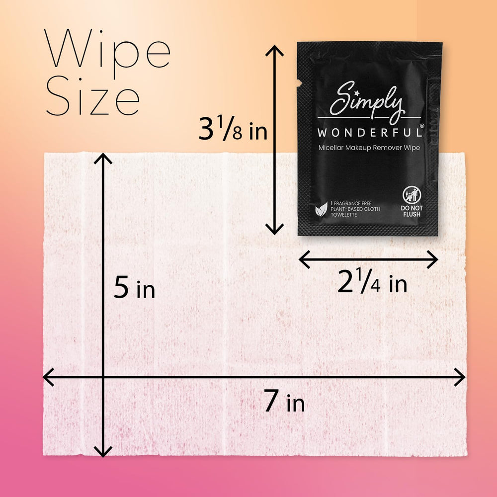 Simply Wonderful travel size wipes ideal for hotel or Airbnb amenities.