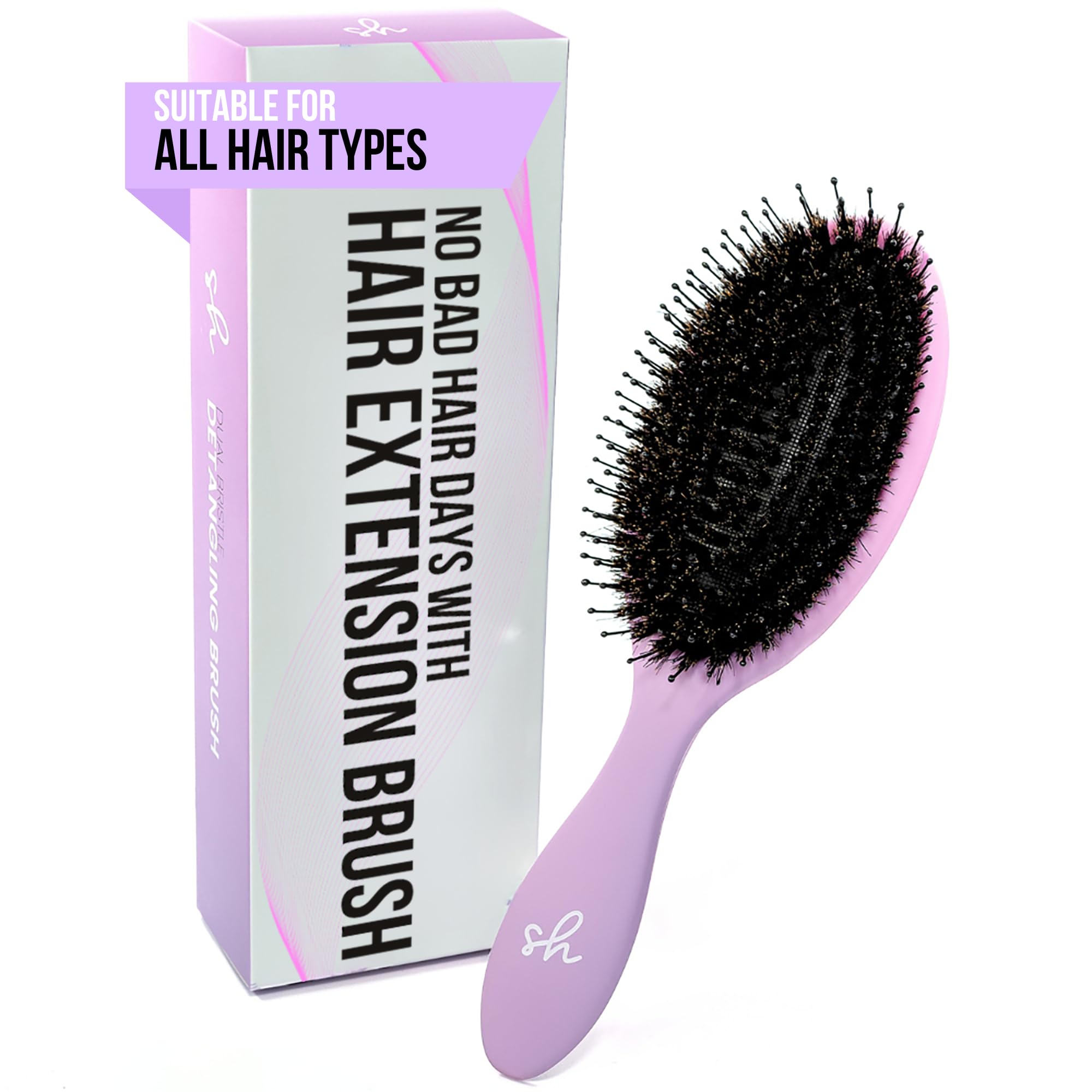 Simply Hair Ultimate brush angled view for gentle detangling of all hair types