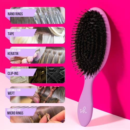 Simply Hair boar bristles close-up smooth the cuticle for shine