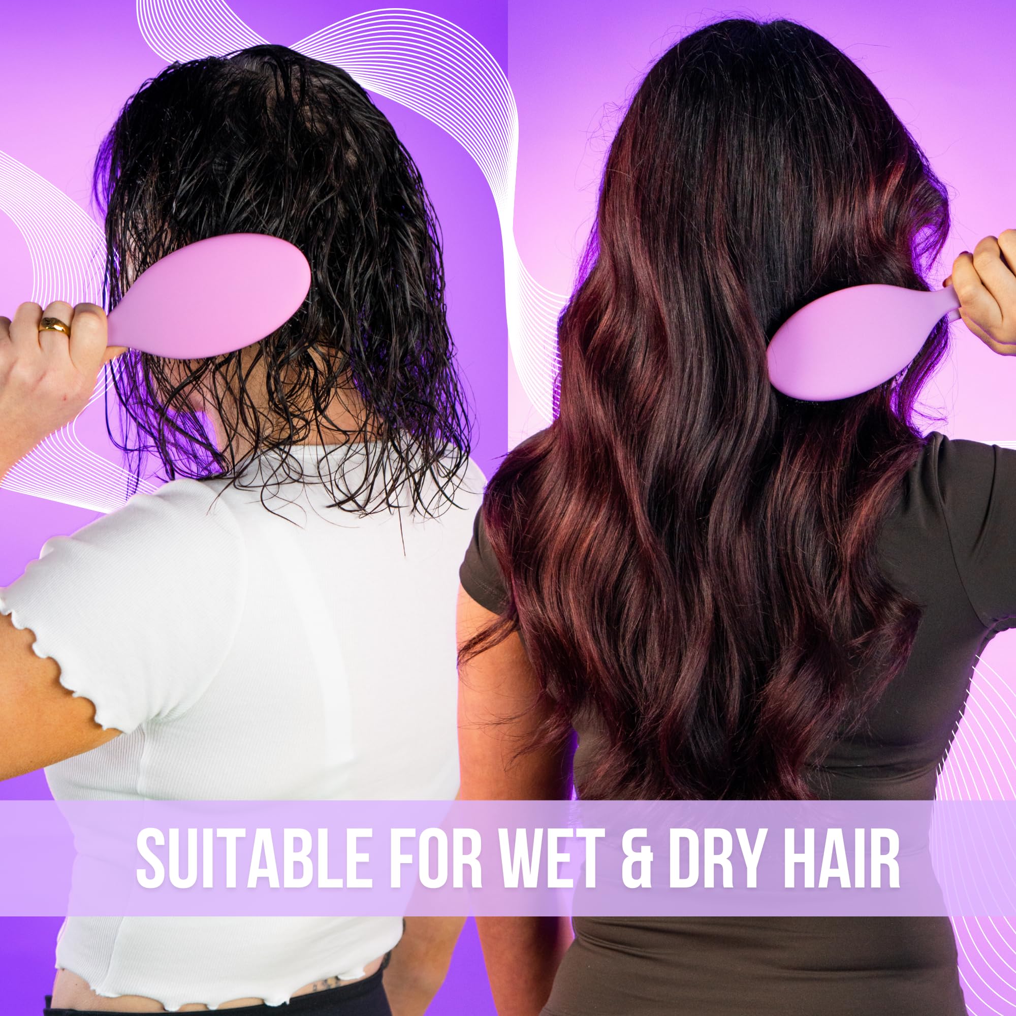 Simply Hair nano ring extensions use-case showing detangling with extensions