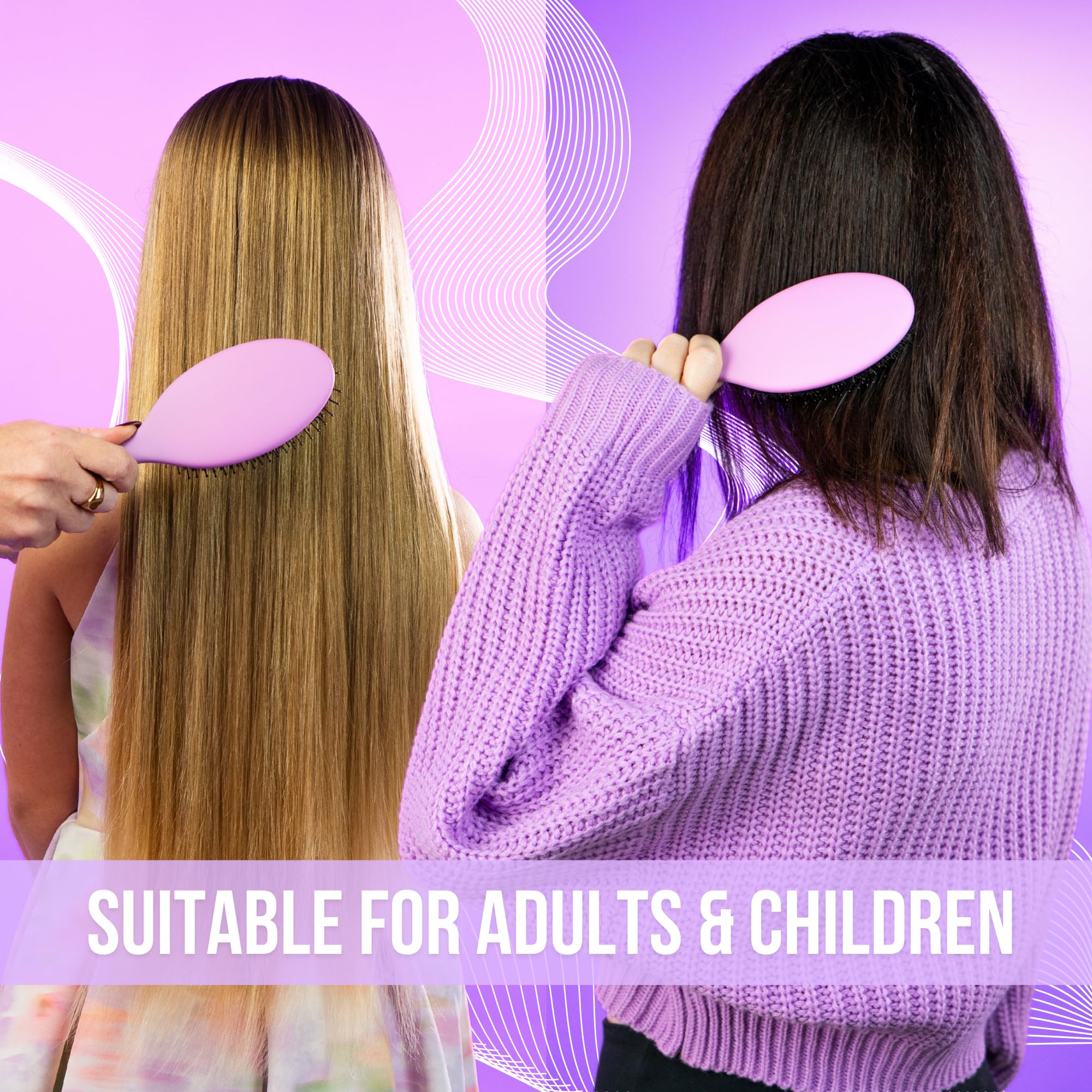 Simply Hair soft-touch grip emphasizes ergonomic comfort during brushing