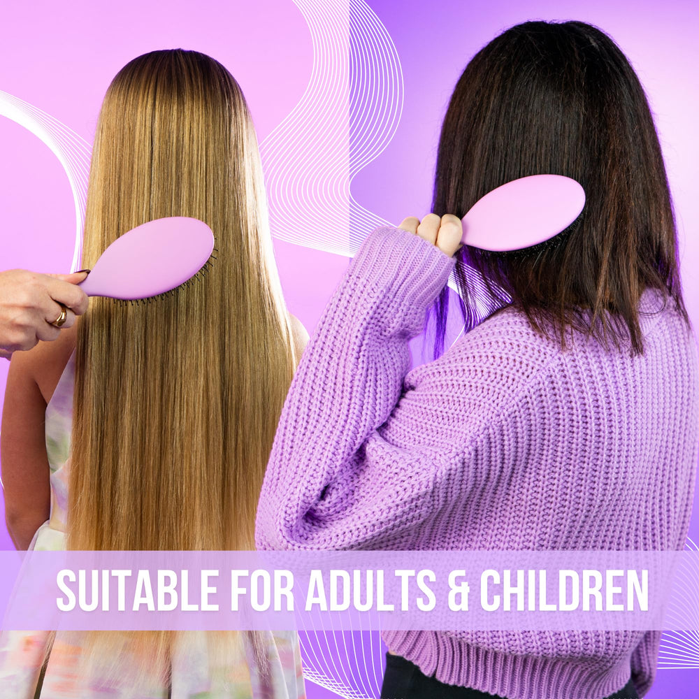 Simply Hair soft-touch grip emphasizes ergonomic comfort during brushing
