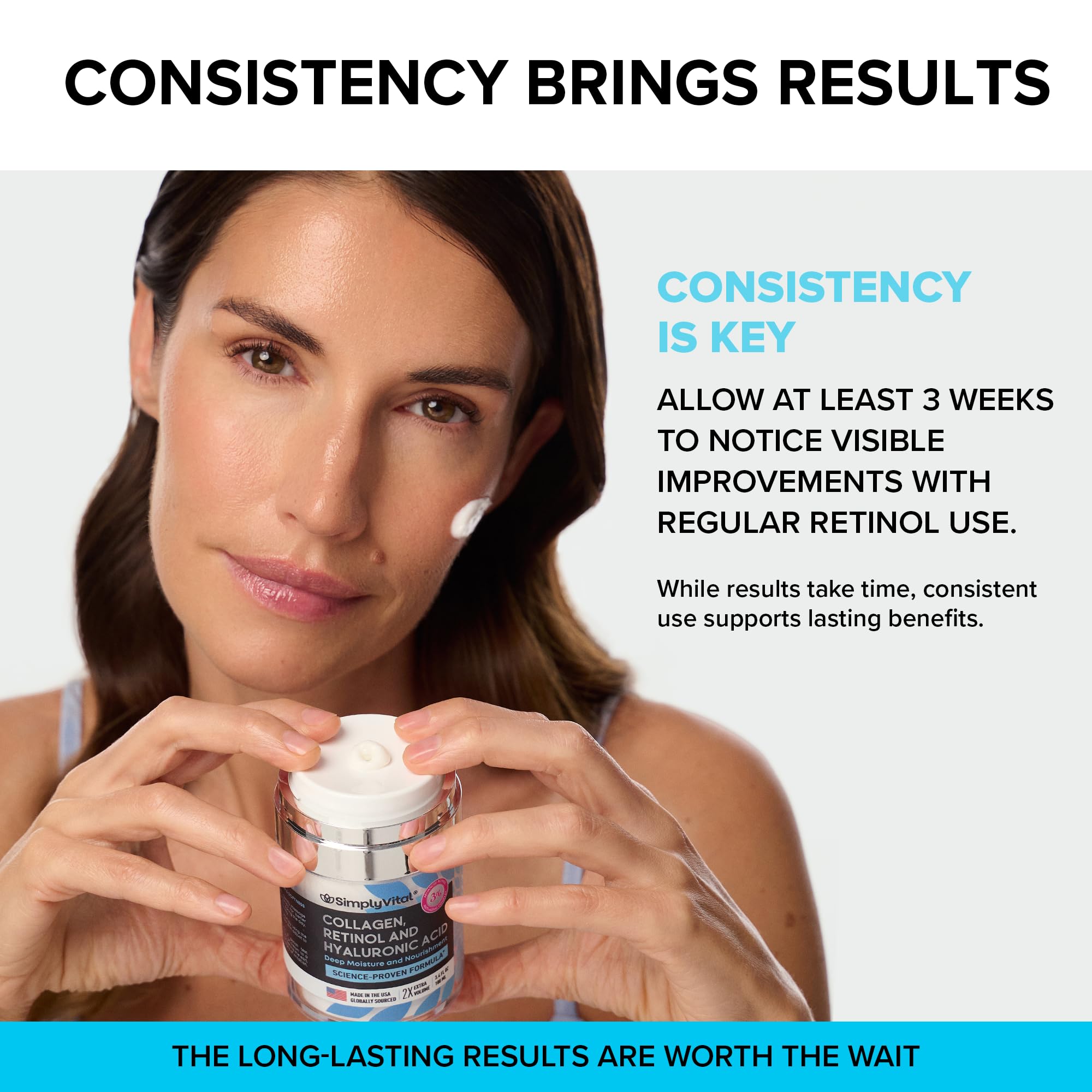 SimplyVital daily-use morning and night shot suggests a versatile routine