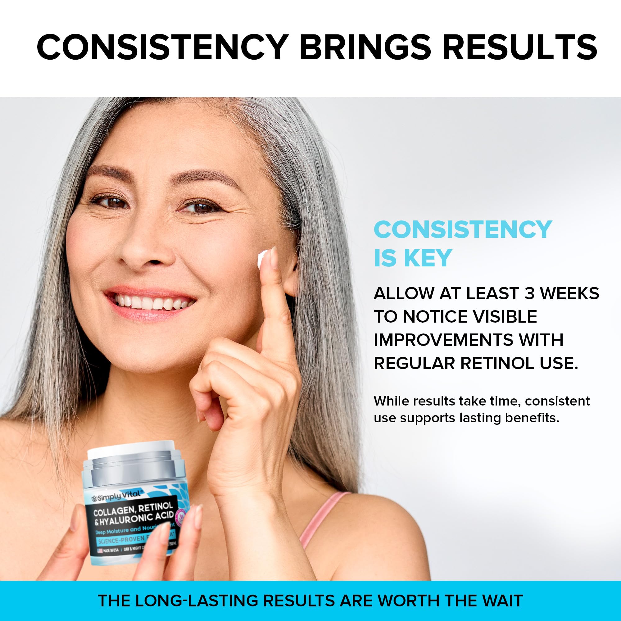 SimplyVital compact jar packaging emphasizes portability and on-the-go care.