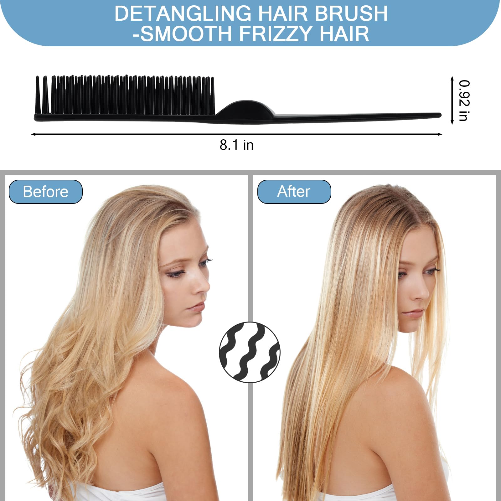 Person holding SIMPOR 3 Row Hair Comb during styling