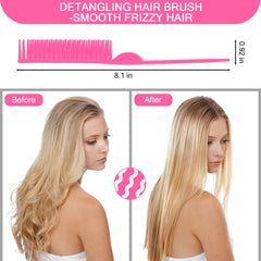 SIMPOR hair comb with smooth teeth delivers gentle detangling and reduced snags.