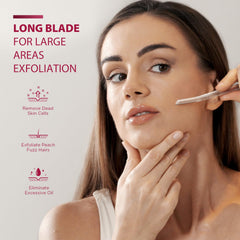 SINAHET dermaplaning blades close-up for safe exfoliation
