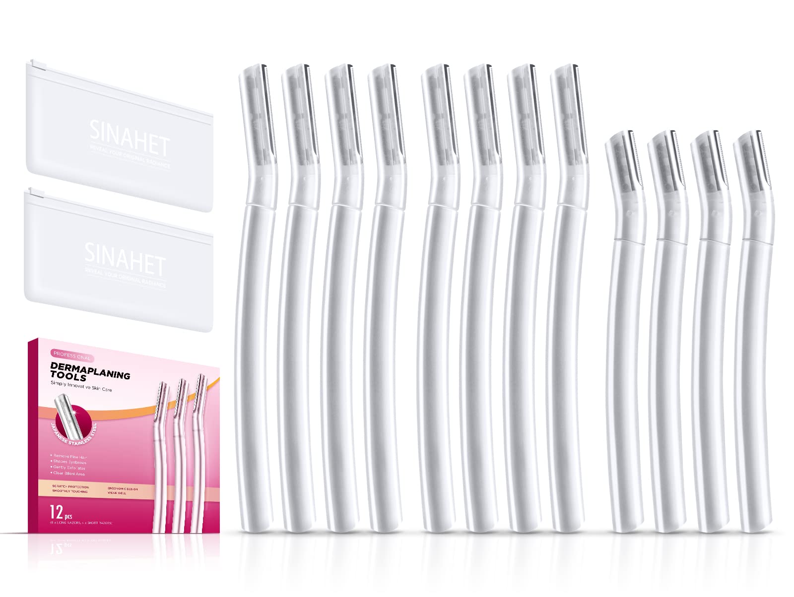 SINAHET Dermaplaning Tool packaging for easy home skin refresh