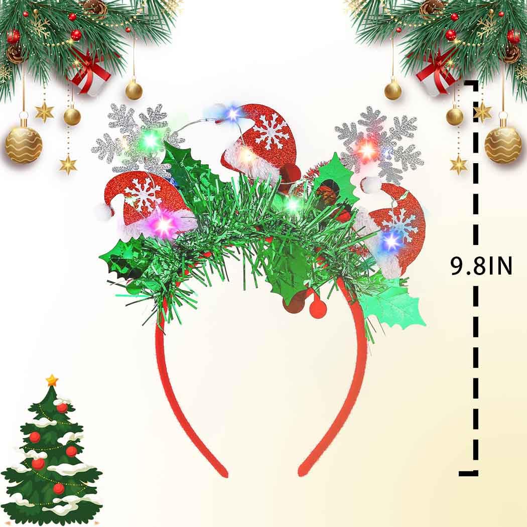 Sinalty Christmas party accessory headband enhances photoshoots and festive gatherings.